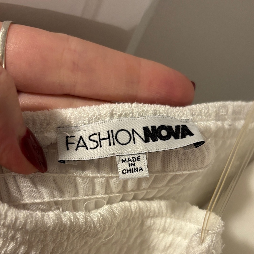 Fashion Nova White Halter Jumpsuit - Picture 5 of 5